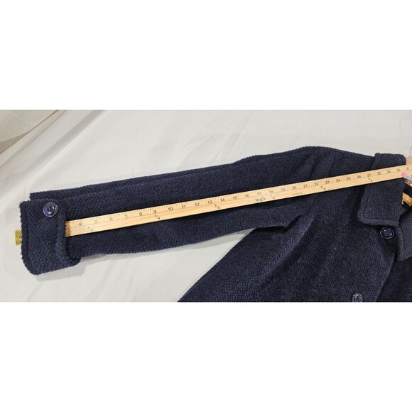 Vtg Katherine Kelly Womens Alpaca Wool Coat Peru Designer Quiet Luxury Blue Sz 8 - Picture 11 of 11